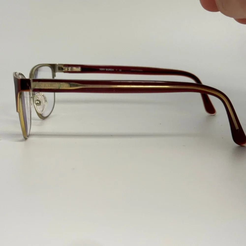 Tory Burch TY 1052 3197 Burgundy Gold Cat Eye Eyeglass Frames 51-16-135